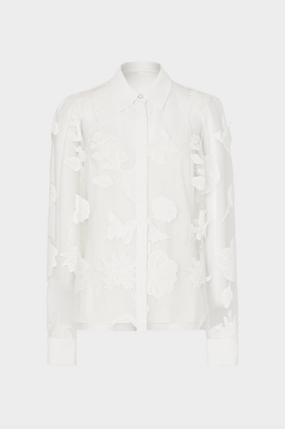 Ashton 3D Butterfly Embroidery Blouse