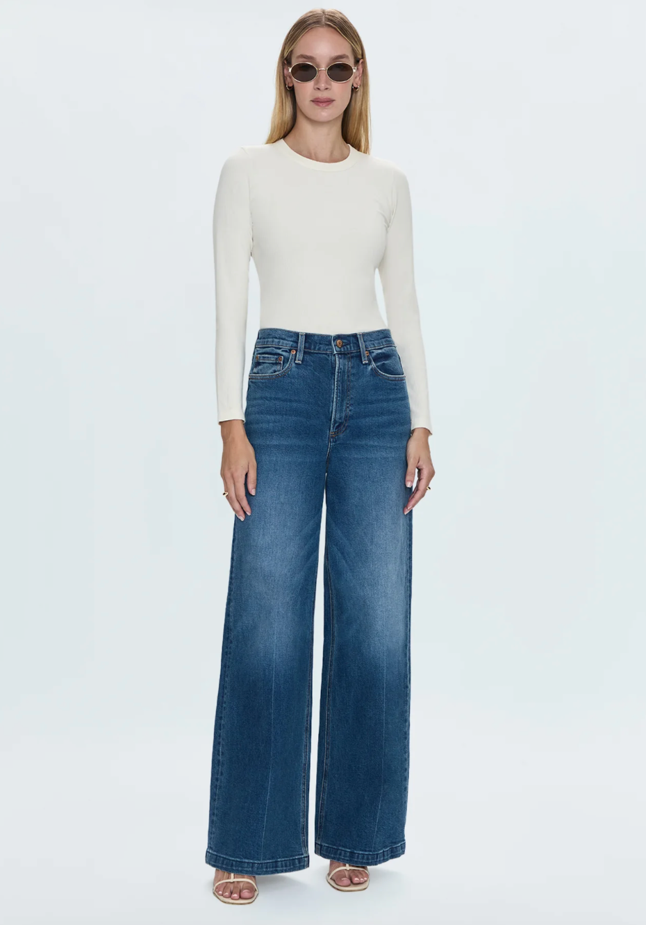 Lana High Waisted Wide Leg Jeans Cider