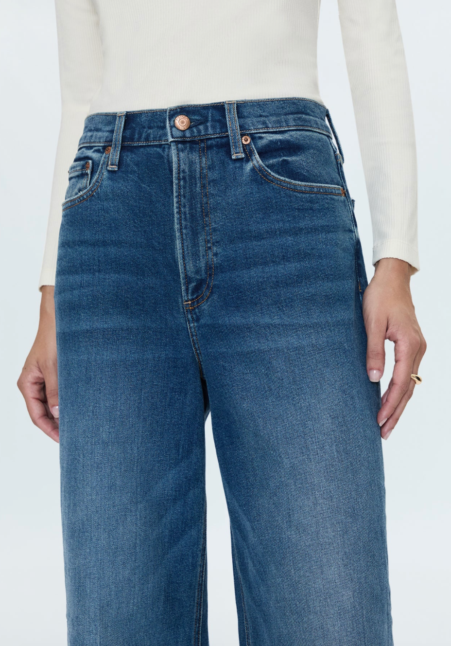 Lana High Waisted Wide Leg Jeans Cider