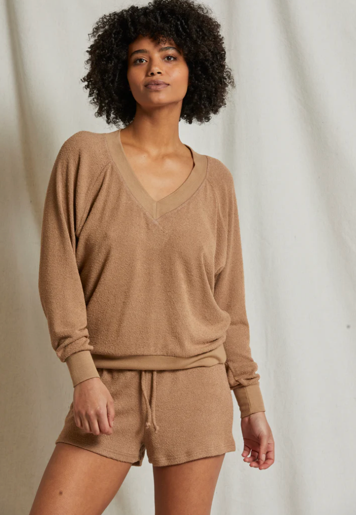 O'connor Boucle V-Neck Sweatshirt