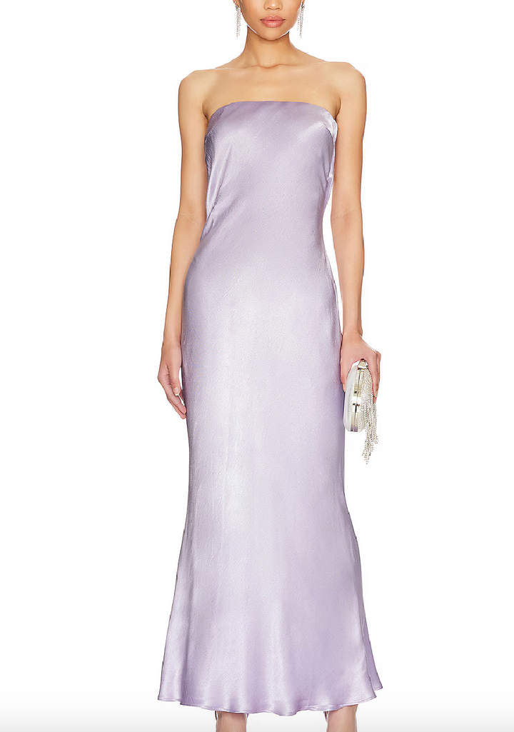 Moon Dance Strapless Dress Lilac