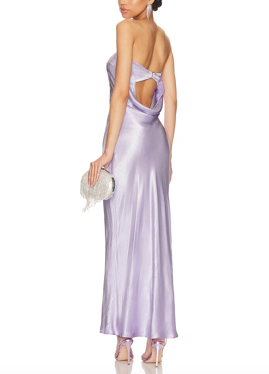 Moon Dance Strapless Dress Lilac