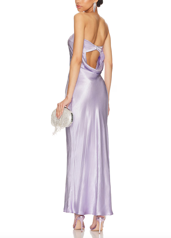 Moon Dance Strapless Dress Lilac