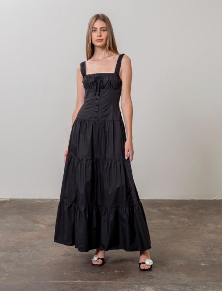 Sleeveless Corset Top Maxi Dress