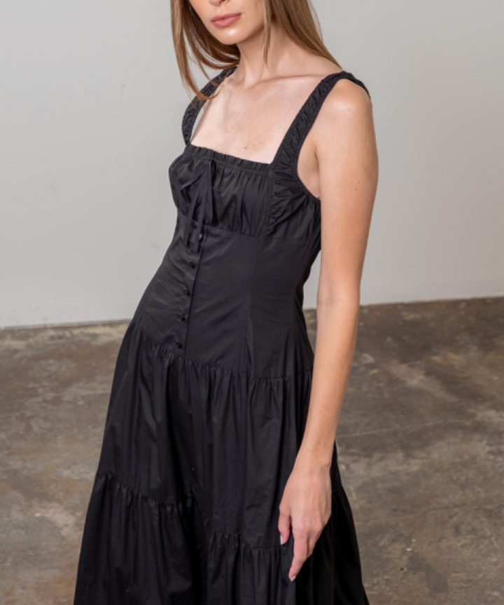 Sleeveless Corset Top Maxi Dress