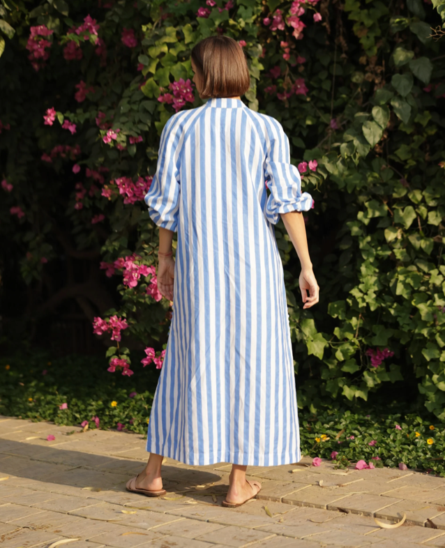 Positano Kaftan Blue Stripes