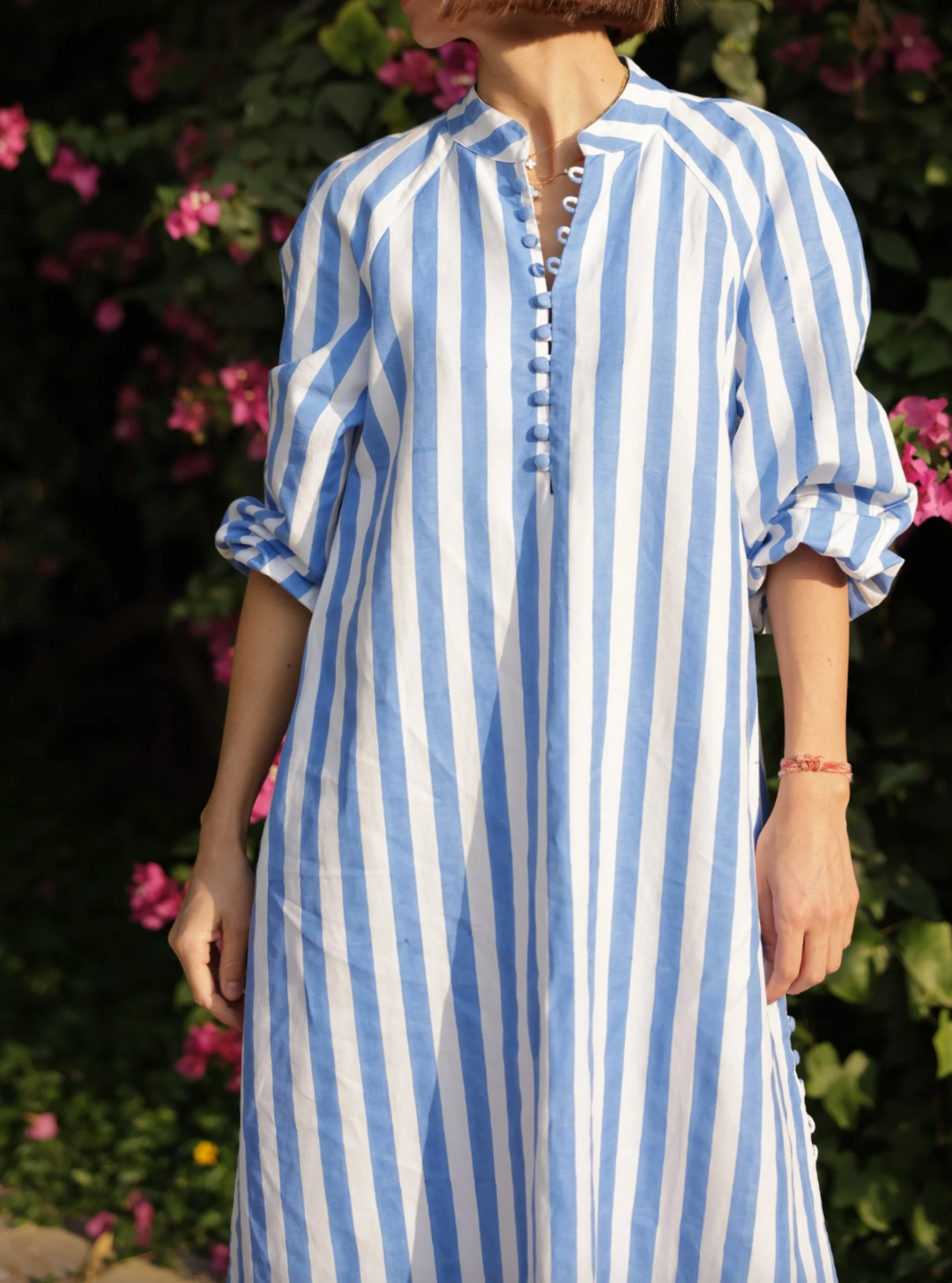 Positano Kaftan Blue Stripes