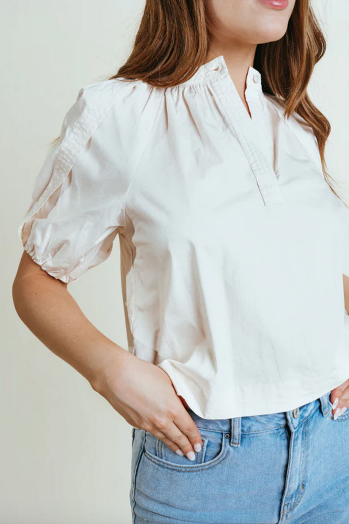 Henley Blouse Bone