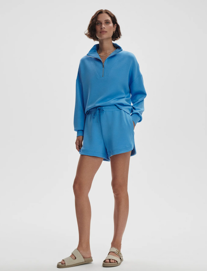 Hawley Half Zip Sweat Azure Blue