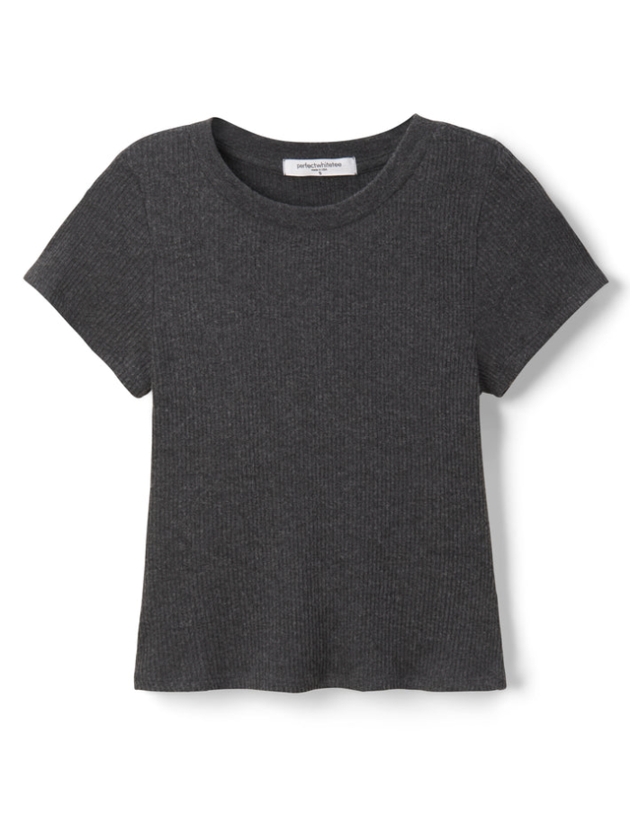 Gabby Sweater Rib Short Sleeve Crew Neck