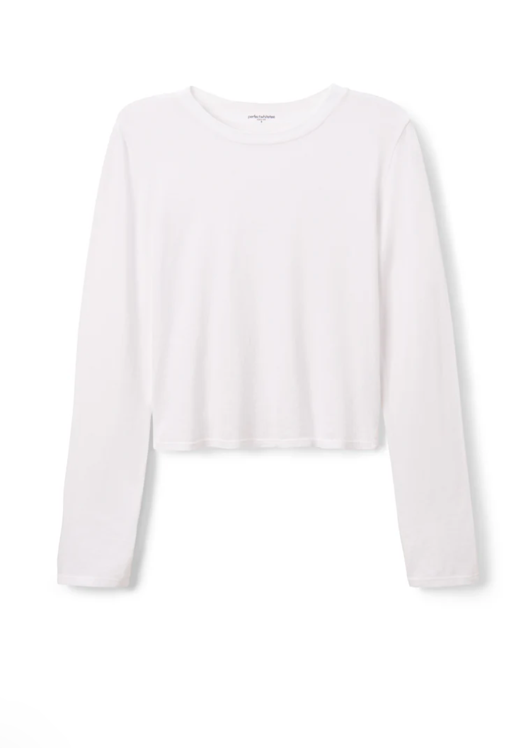 Jamie Recycled Cotton Long Sleeve White