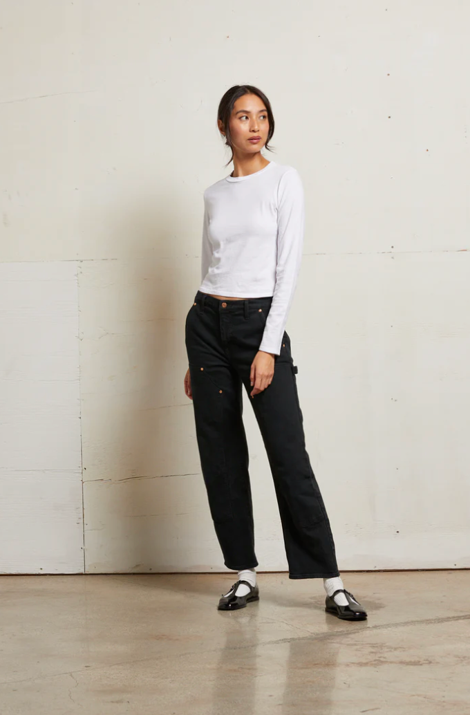 Jamie Recycled Cotton Long Sleeve White