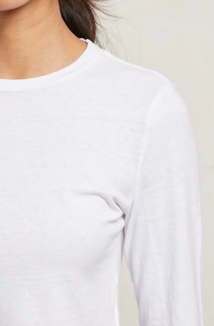 Jamie Recycled Cotton Long Sleeve White