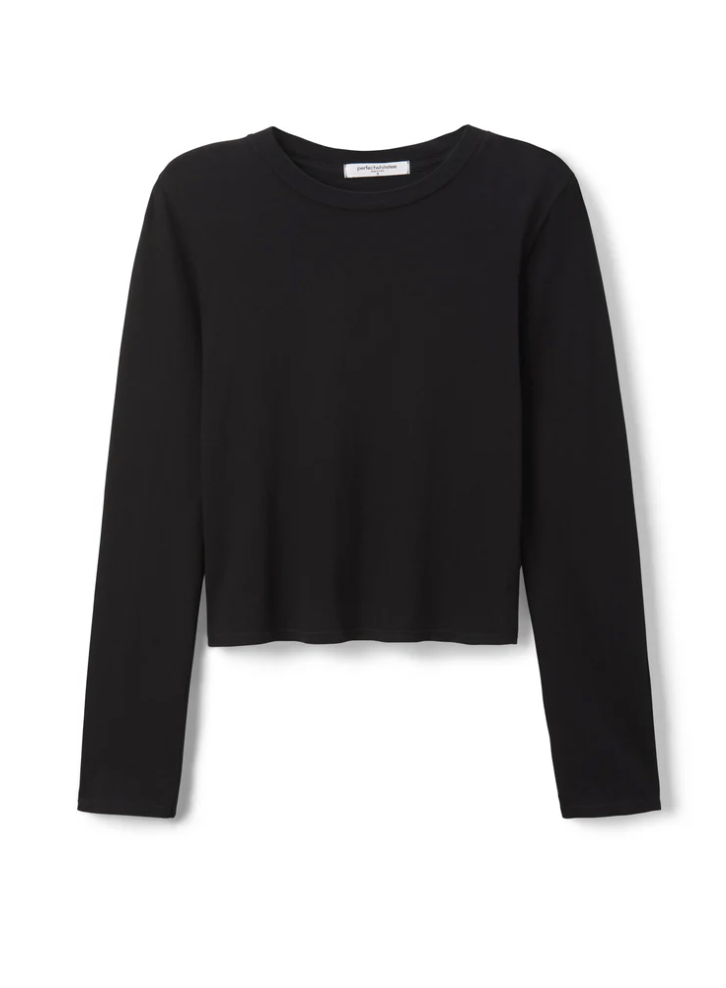 Jamie Recycled Cotton Long Sleeve True	Black