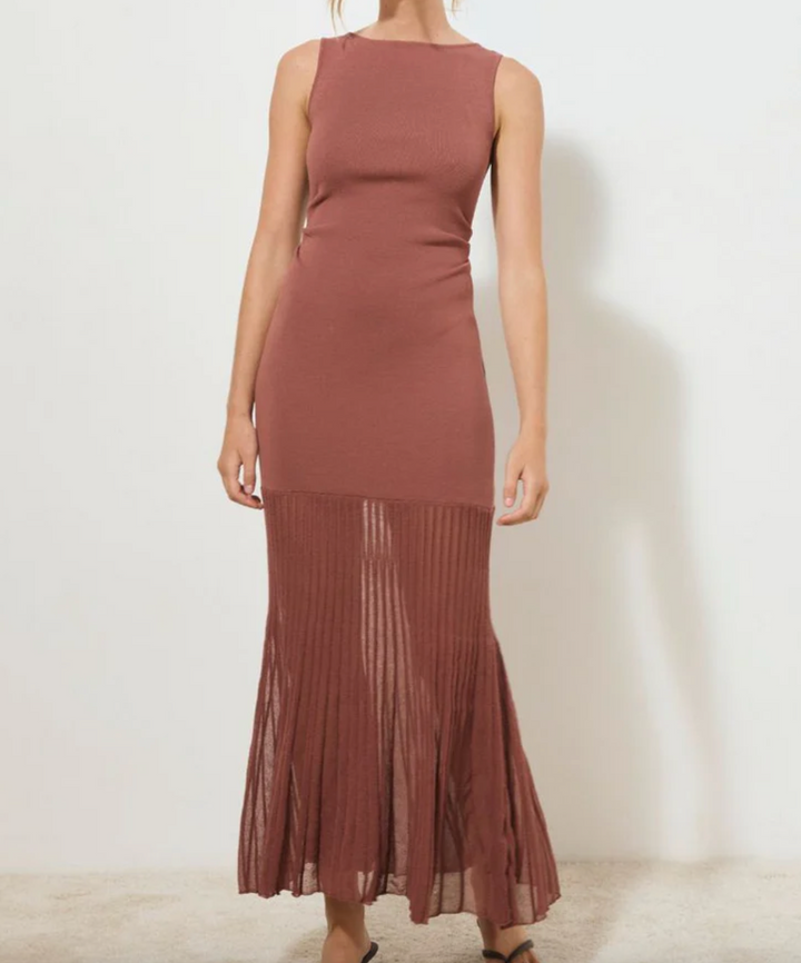 Reflection Knit Dress Cognac