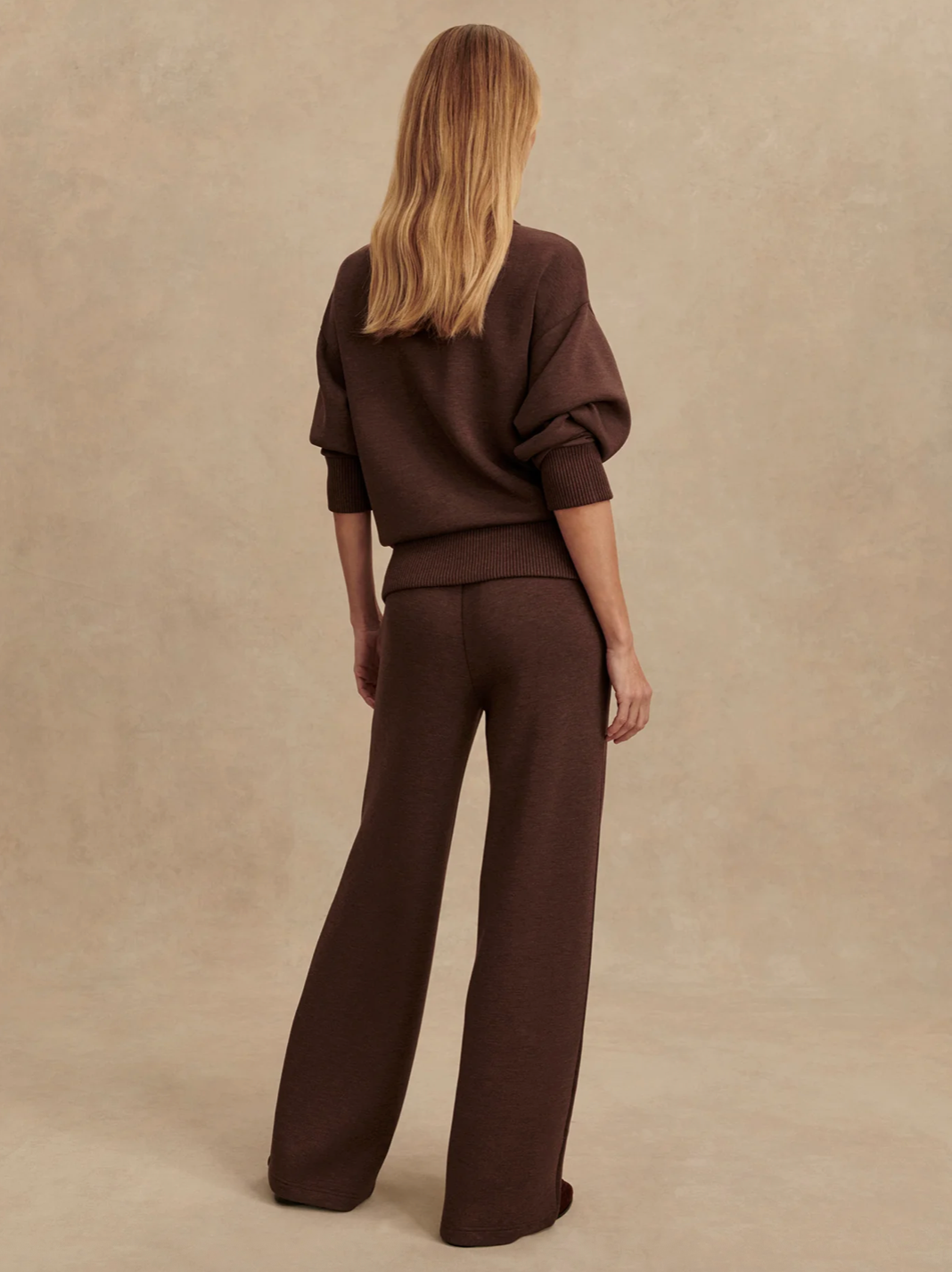 The Wide Leg Pant 30 Coffee Bean Marl