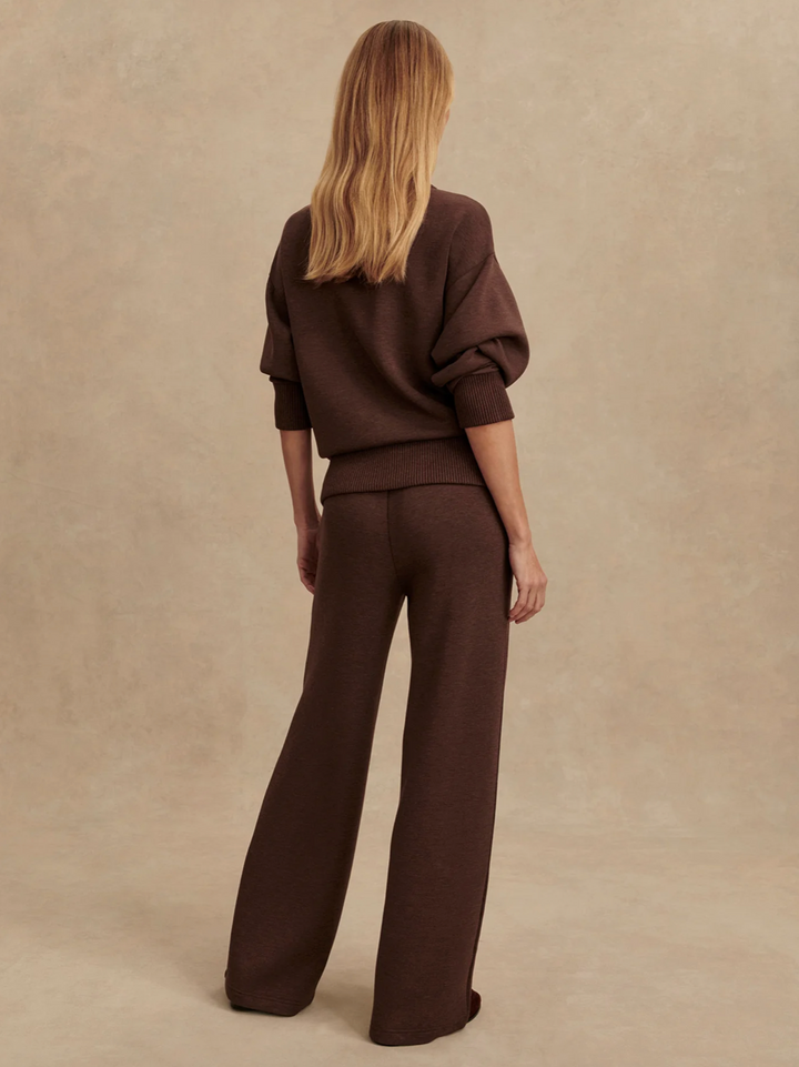 The Wide Leg Pant 30 Coffee Bean Marl
