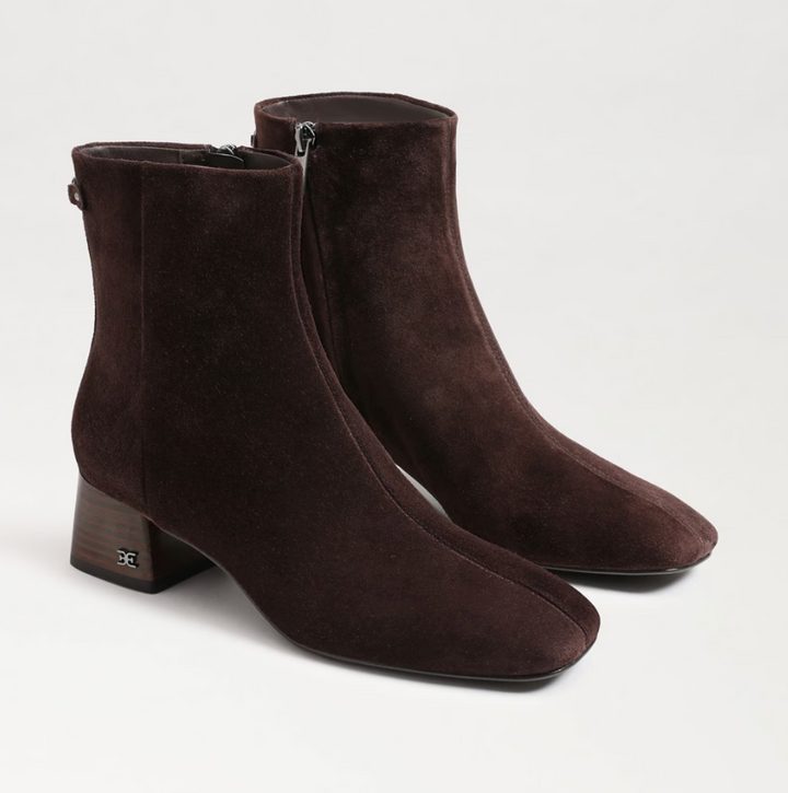 Paige Bootie Suede Cafe Noir