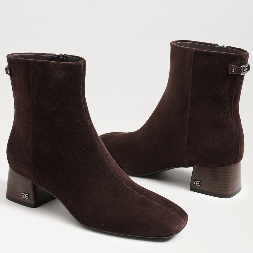 Paige Bootie Suede Cafe Noir