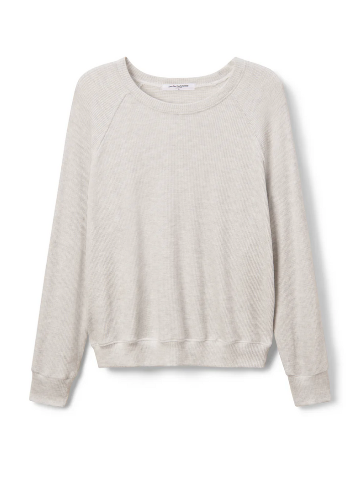 Cooper Brushed Waffle Long Sleeve Raglan Crew