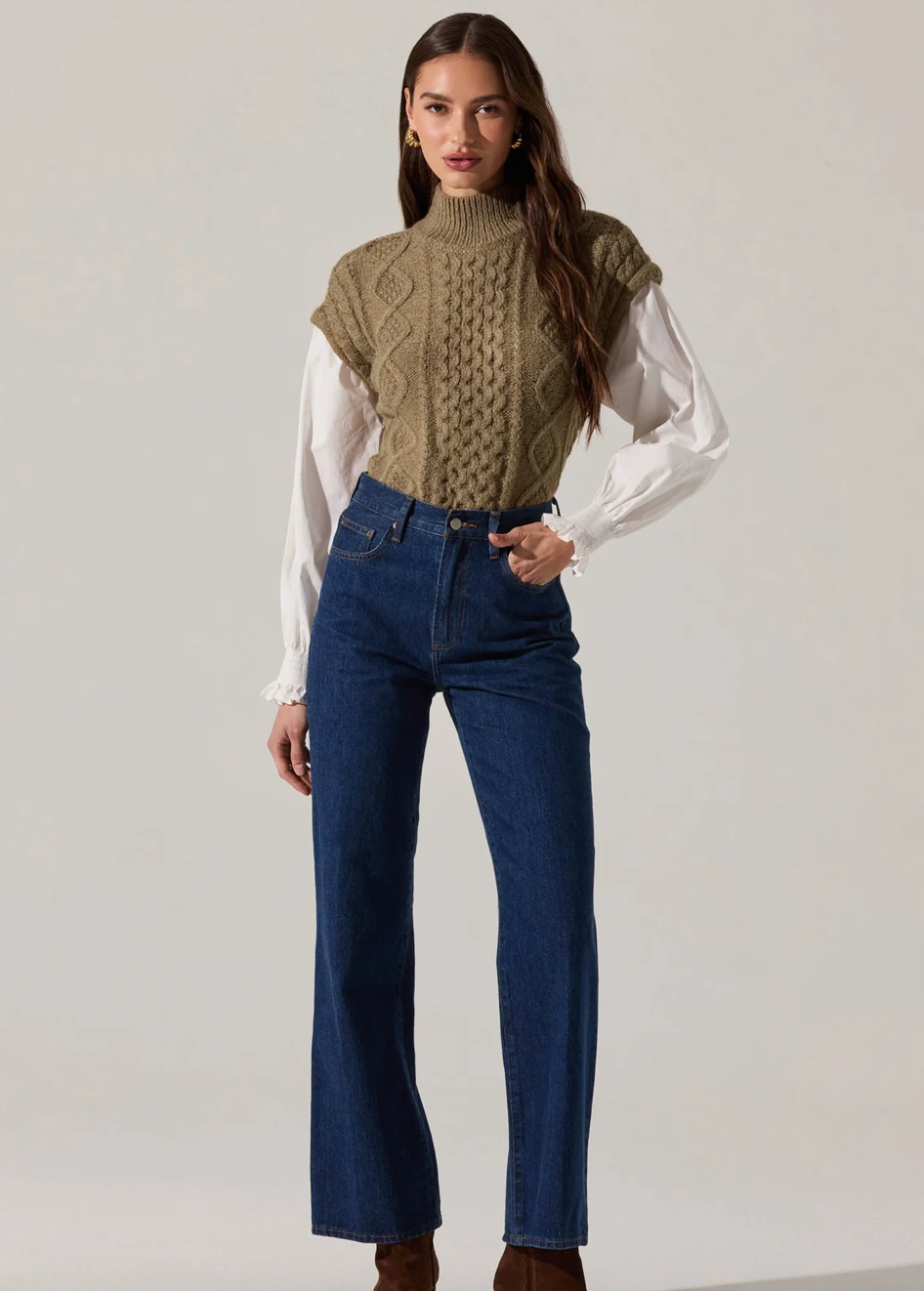 Angeline Mixed Media Sweater