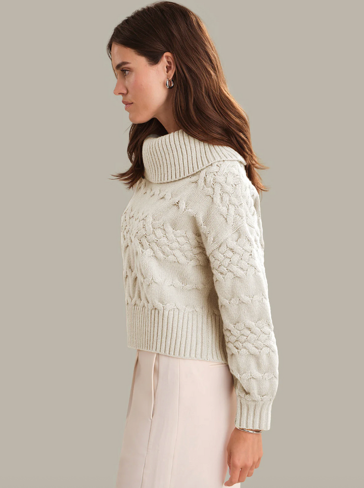 Vera Mixed Cable Cowl Neck Pullover