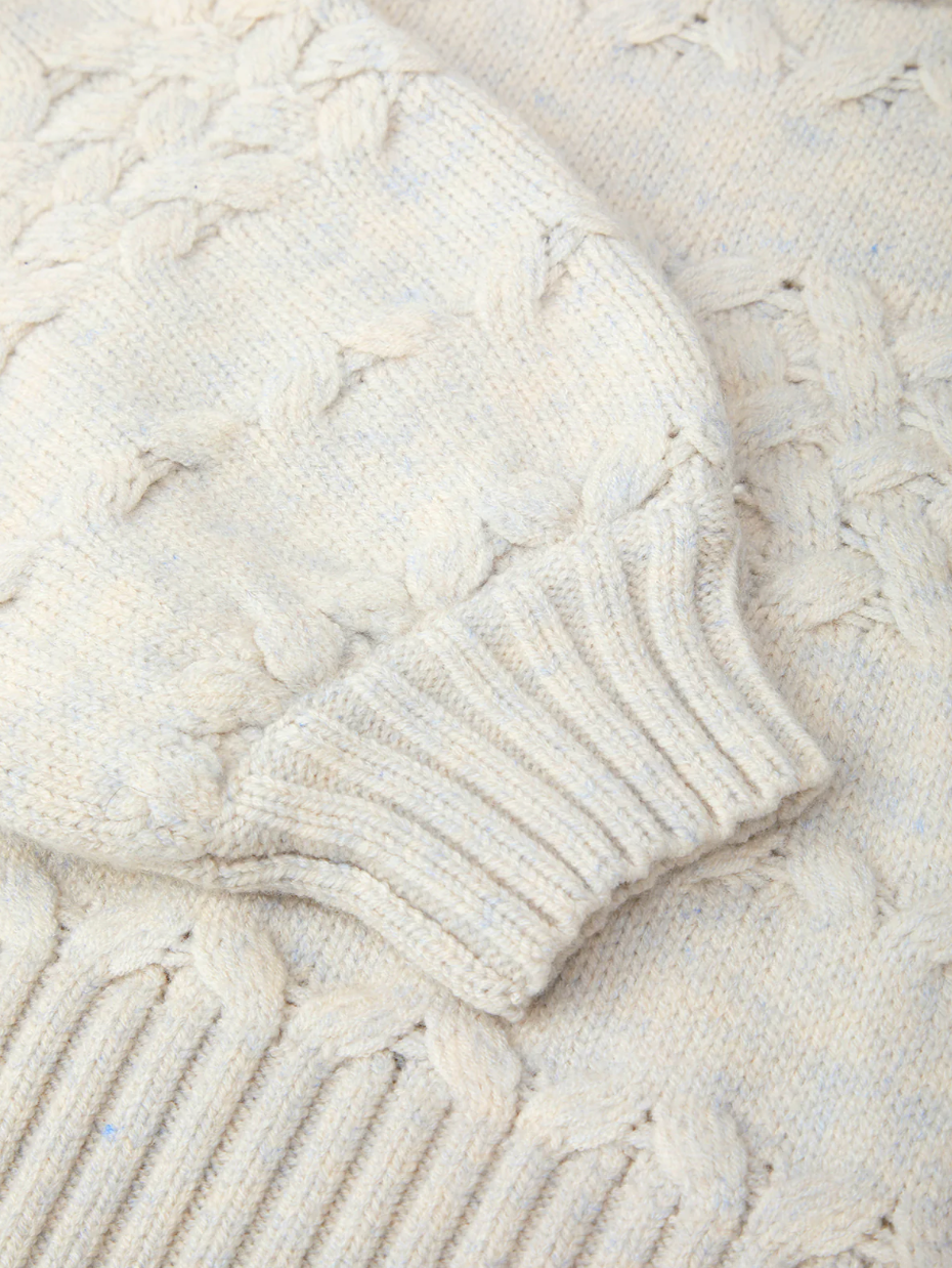 Vera Mixed Cable Cowl Neck Pullover