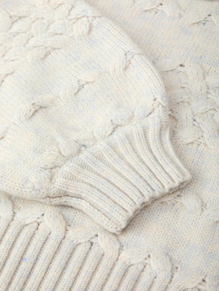 Vera Mixed Cable Cowl Neck Pullover