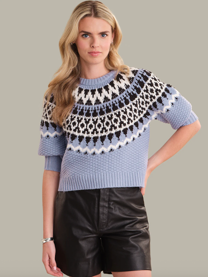 Alora Puff Sleeve Fair Isle Top