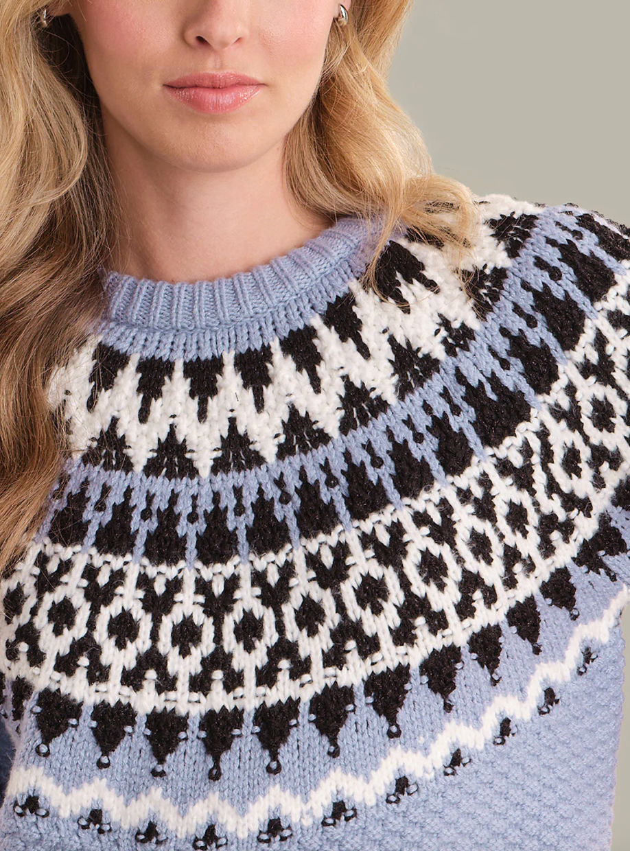 Alora Puff Sleeve Fair Isle Top