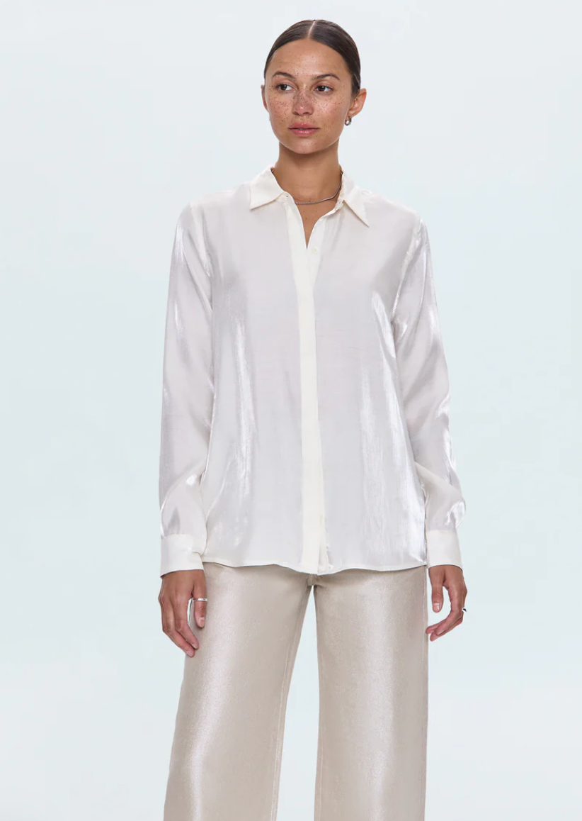 Tilda Button Up Ecru