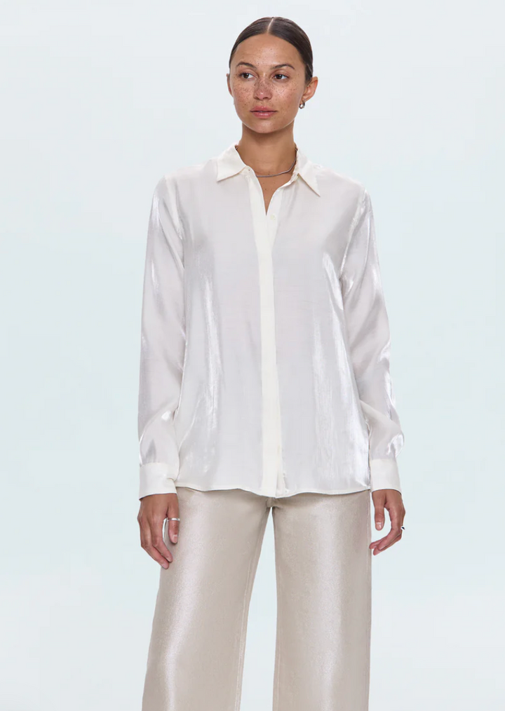 Tilda Button Up Ecru