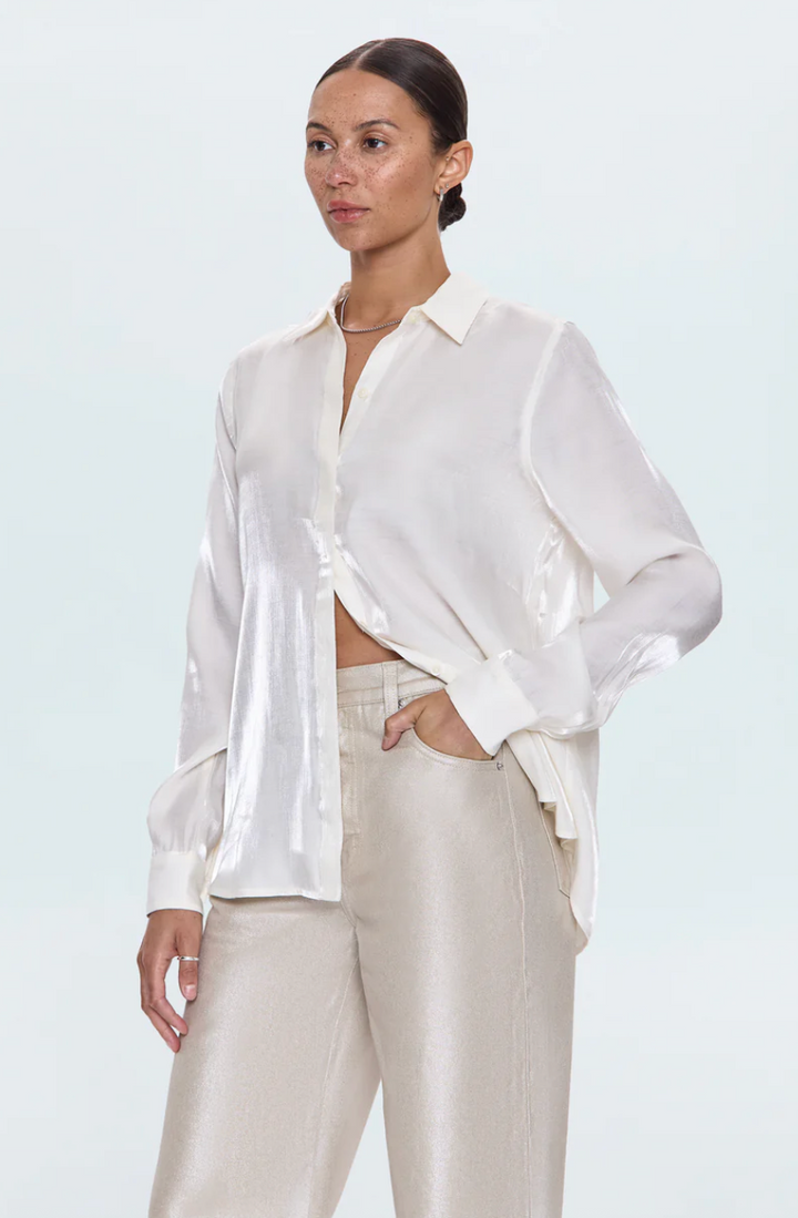 Tilda Button Up Ecru