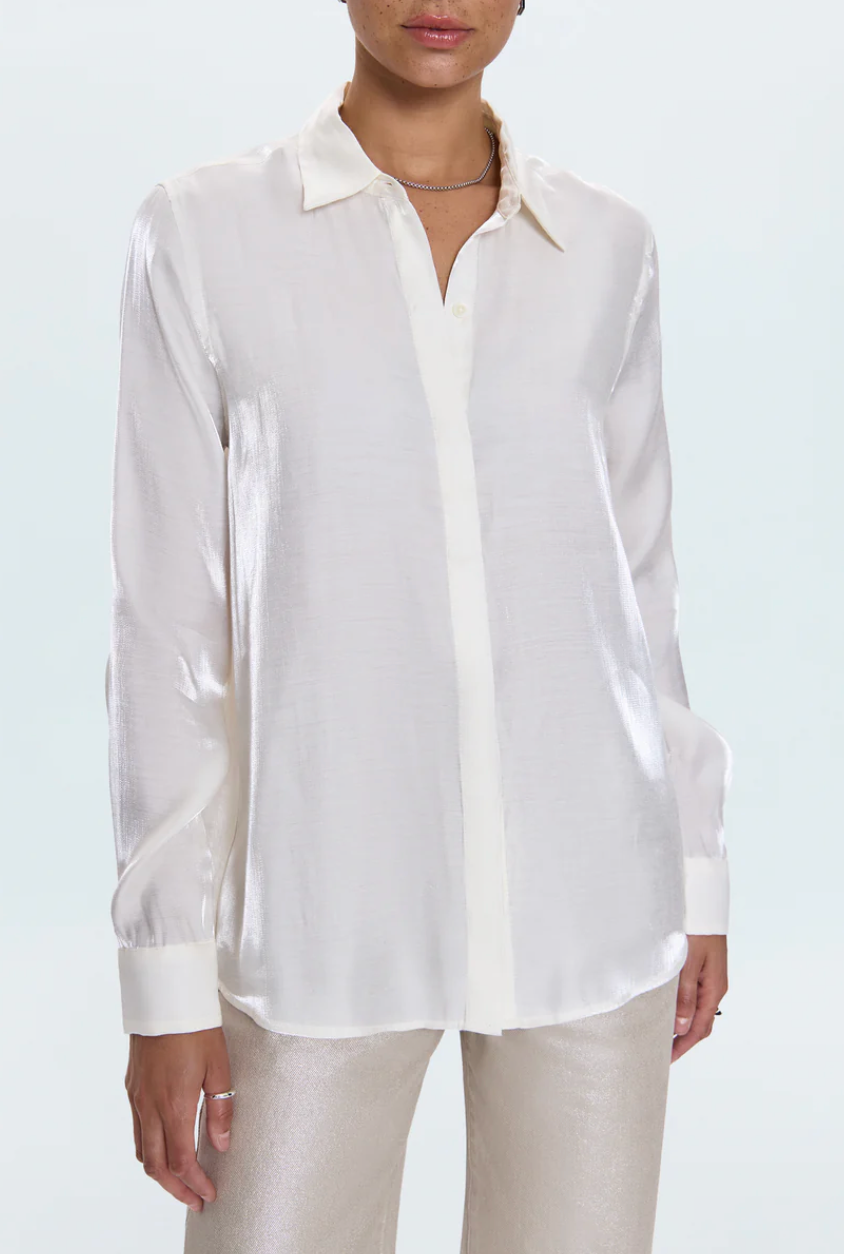 Tilda Button Up Ecru