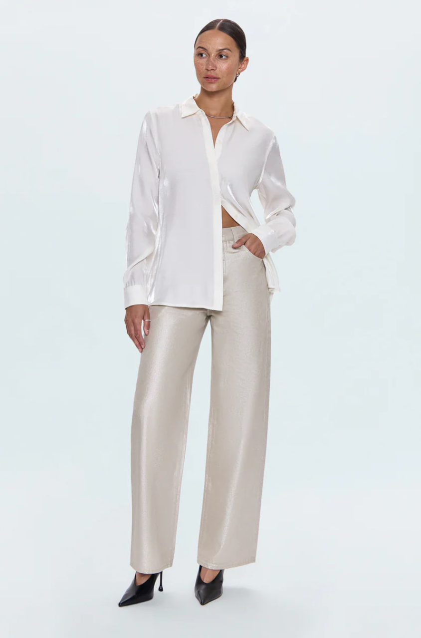 Tilda Button Up Ecru