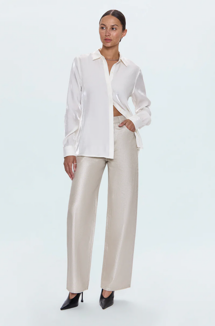 Tilda Button Up Ecru