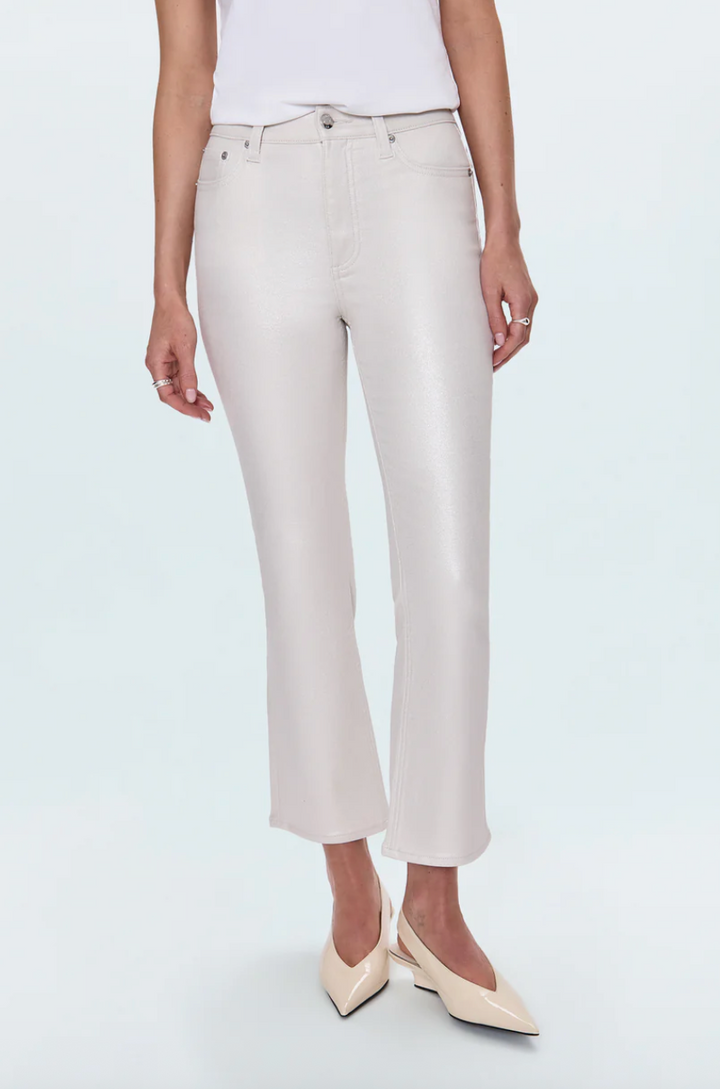 Lennon High Rise Crop Boot Ivory Luster