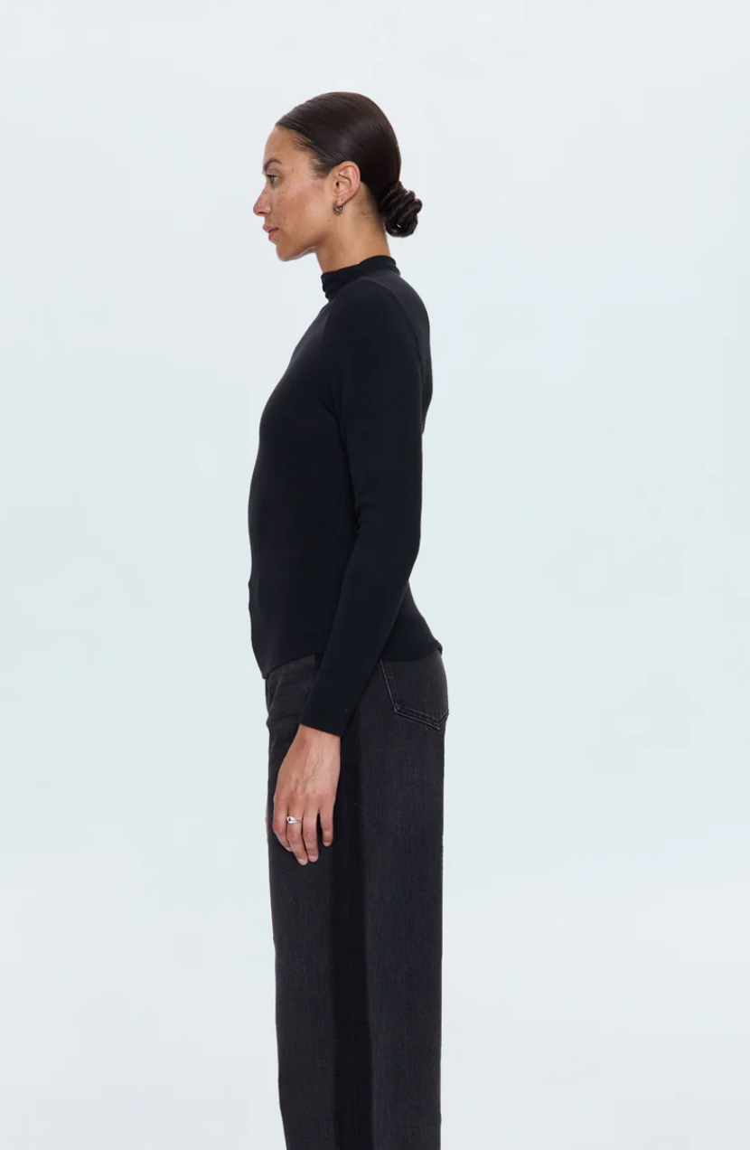 Dara Long Sleeve Top Noir