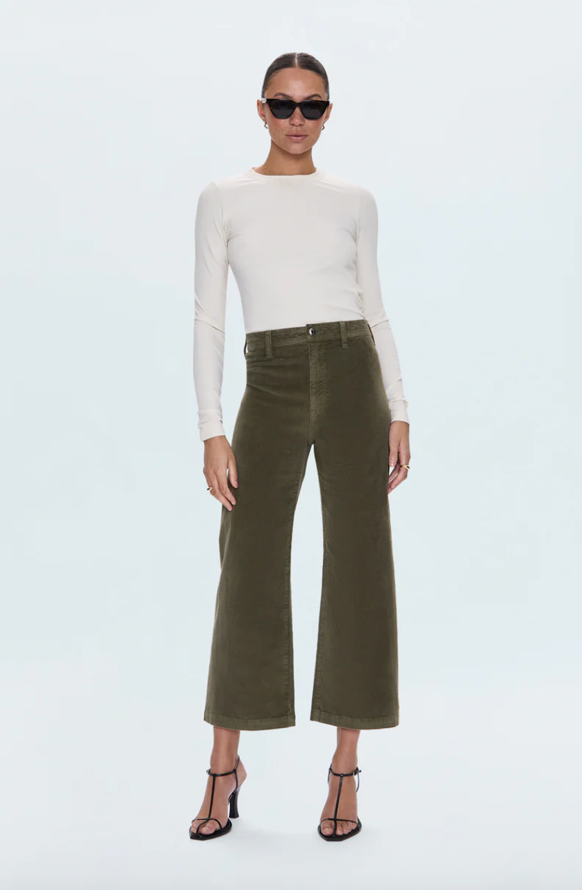 Penny High Rise Wide Leg Crop Sequoia