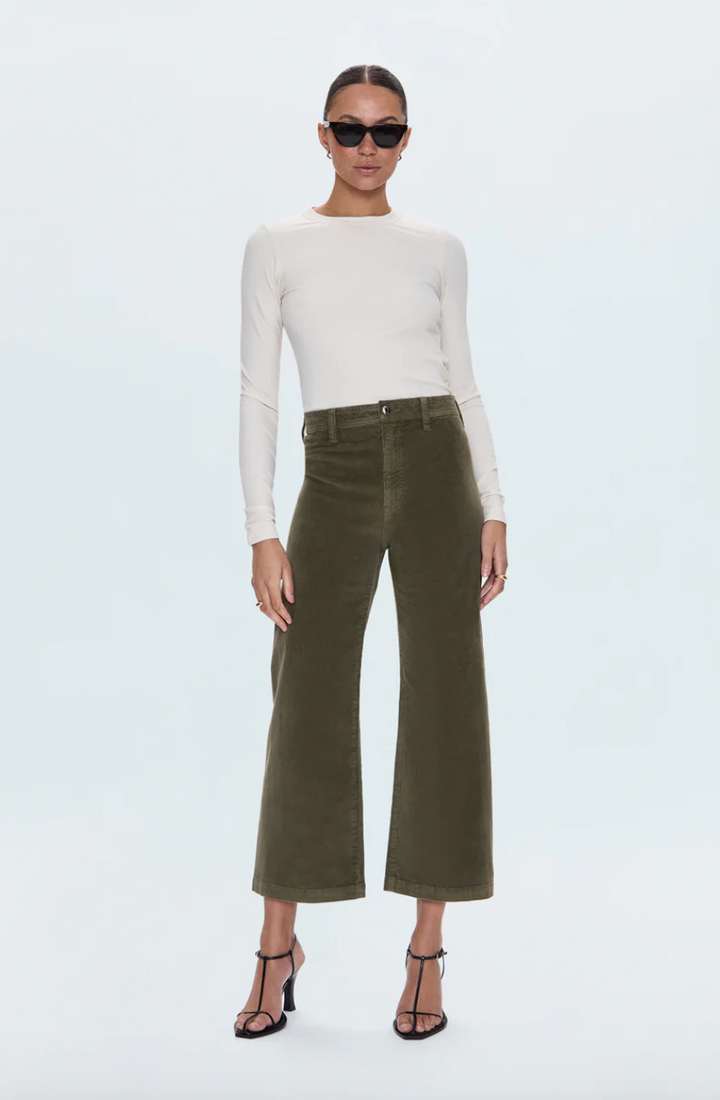 Penny High Rise Wide Leg Crop Sequoia