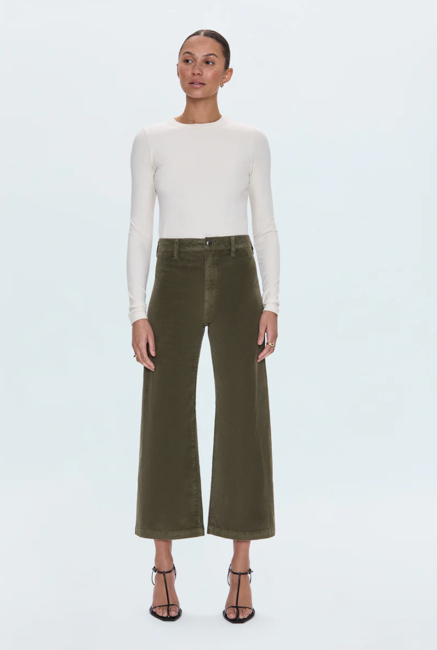 Penny High Rise Wide Leg Crop Sequoia