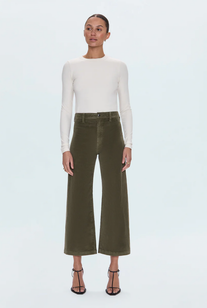 Penny High Rise Wide Leg Crop Sequoia