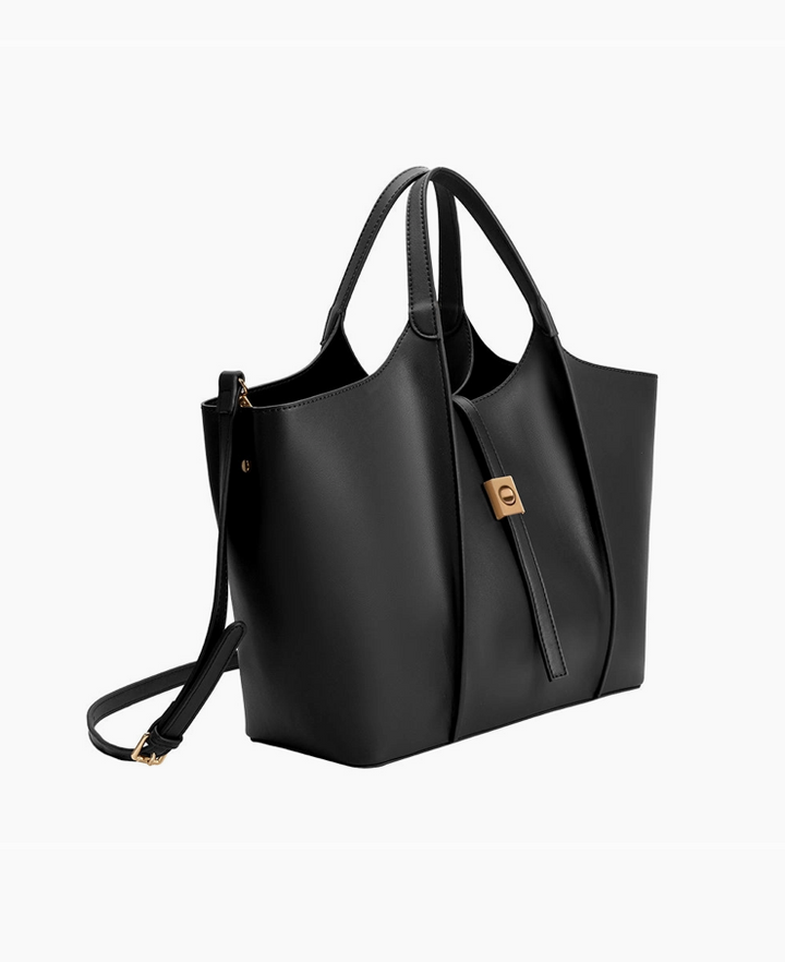Malia Black Recycled Vegan Tote Bag