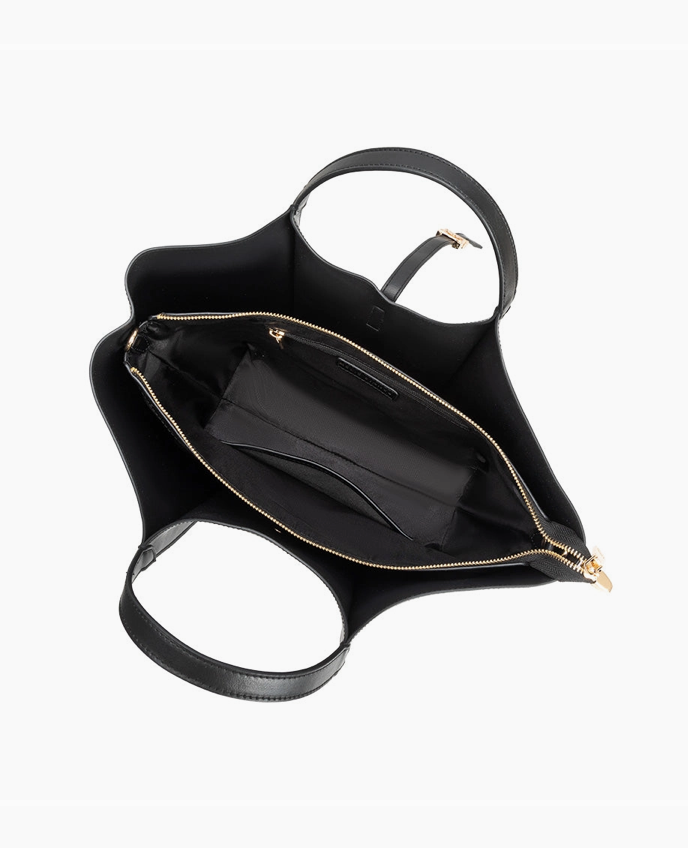 Malia Black Recycled Vegan Tote Bag