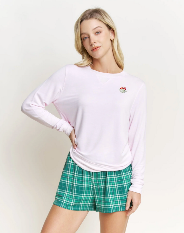 Sugar Sweetheart Shortie Set in Mistletoe Plaid