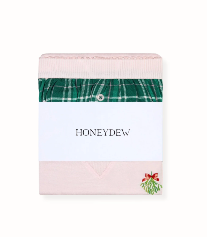 Sugar Sweetheart Shortie Set in Mistletoe Plaid