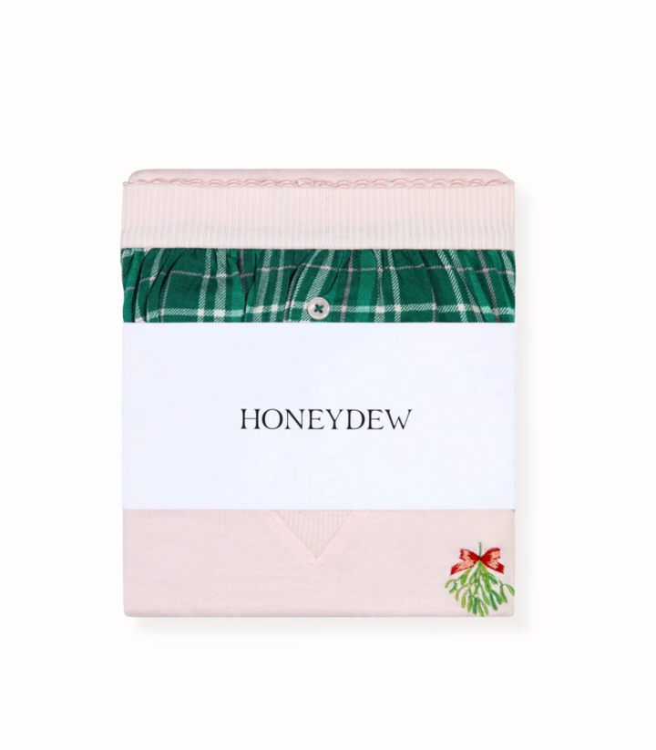 Sugar Sweetheart Shortie Set in Mistletoe Plaid