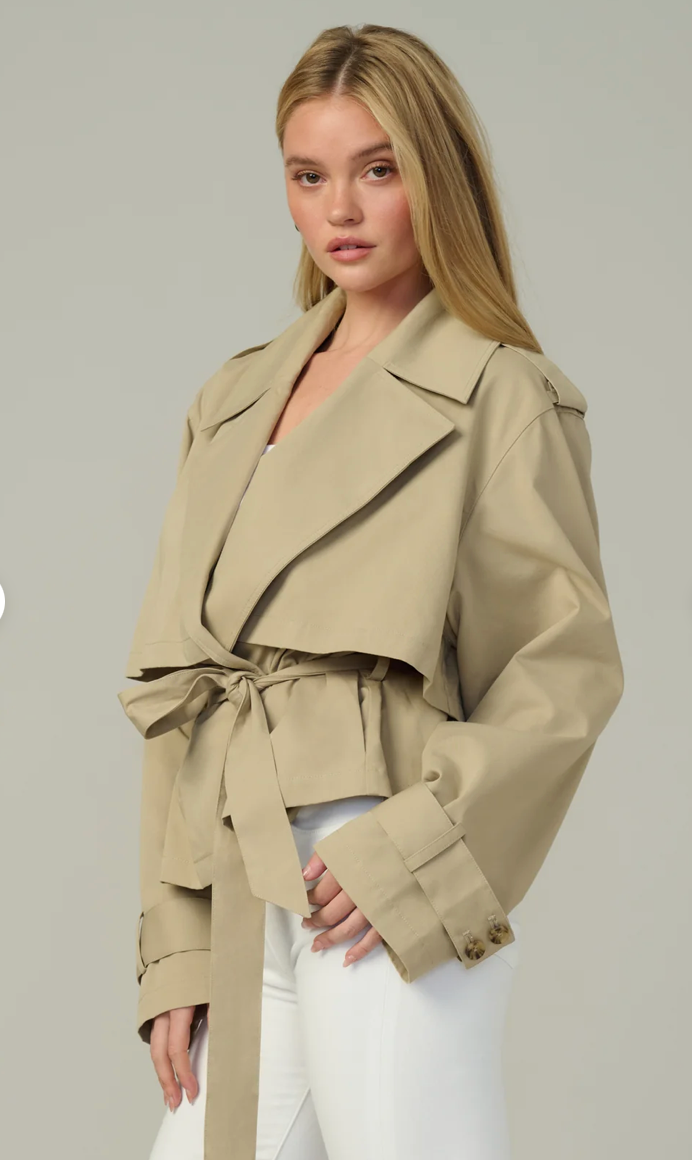 The Liz Cropped Trench Coat