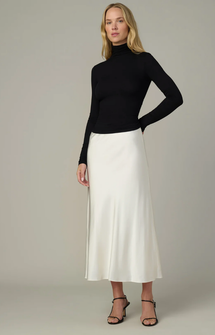 The Ines Midi Skirt Ecru
