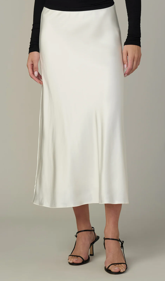 The Ines Midi Skirt Ecru